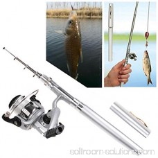 HDE Pocket Size Pen Shaped Collapsible Fishing Rod Pole and Spinning Reel Combo